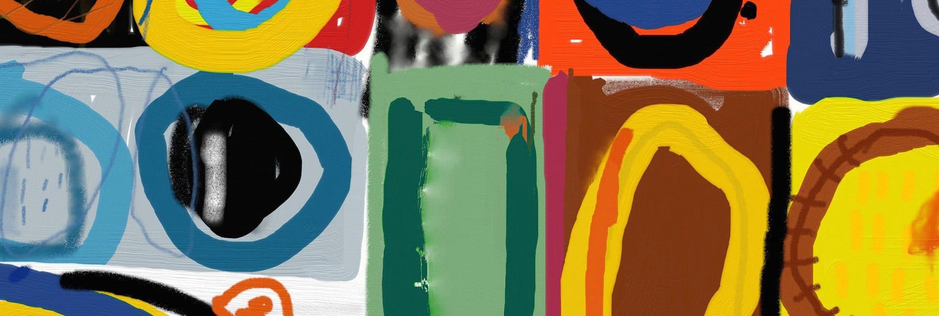 Colorful paintings created by Kid's Country students